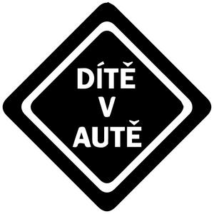 Samolepka Dítě v autě - nápis