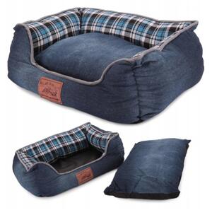 Pelíšek pro psa / kočku M - Fancy gaučík - Navy blue