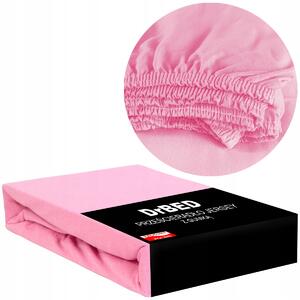 Prostěradlo s Gumou 120 x 200 Jersey, Růžové - Není Třeba Žehlit, Polské Výrobek