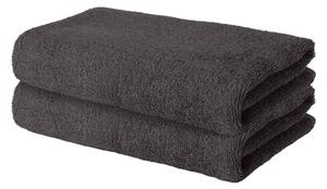 Livarno® Froté ručník, 50 x 100 cm, 400 g/m2, 2 kusy (šedá) (100398748001)