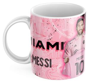 Keramický hrníček s motivem Messi Miami 450ml