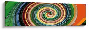 Abstraktní obraz - barevná spirála (170x50 cm)