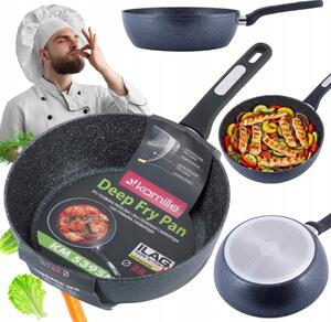 Hluboká pánev Kamille s mramorovým povrchem 28 cm - pro indukci i plyn