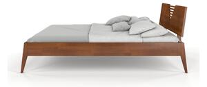 Dvoulůžková postel z bukového dřeva v ořechovém dekoru Skandica Visby Wolomin, 160 x 200 cm