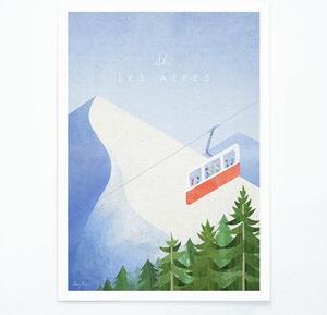 Plakát Travelposter Les Alpes, 50 x 70 cm