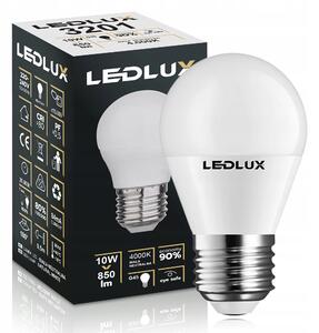 LED žárovka LEDLUX E27 10 W neutrální bílá kulatá