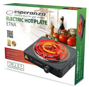 Elektrický vařič s 1 spirálovou plotýnkou 14cm 1000W, černý