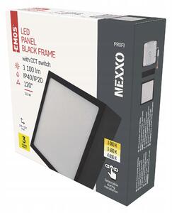 Černé svítidlo pro LED panel 12,5W CCT NEXXO EMOS