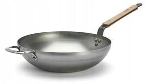 De Buyer Ocelová pánev WOK MINERAL B BOIS 32cm 5,6l