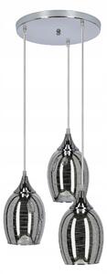 CANDELLUX MARINA ZÁVĚSNÁ LAMPA TALÍŘ 3X60W E27 CHROM 33-60181