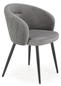 Jídelní židle Meta, šedá / černá