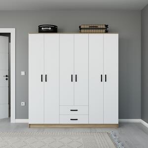 Šatní skříň Yamanji (ořech světlý). Akce -25%