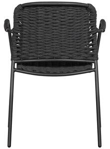 Set dvou zahradních židlí s opěrkami atyk černý
