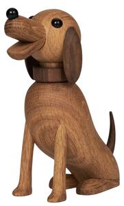 Lucie Kaas Dřevěný pejsek Bella - Oak & Walnut LK157