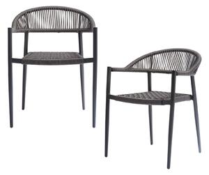 Set dvou zahradních židlí Elvira černá