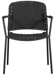 Set dvou zahradních židlí s opěrkami atyk černý