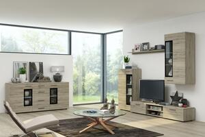 Moderní obývací stěna s komodou, model Moderkom San Remo