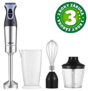 Sada: tyčový mixér, šlehač a sekáček Aliara nerez, 8 rychlostí+turbo, 1200W, 3 roky záruka