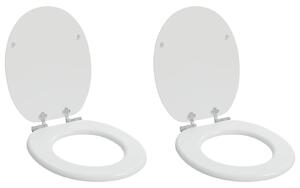Toaletní prkno 2 pcs Bílá 44 x 38 cm Kompozitní dřevo 3414529