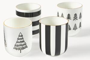 Sada ručně vyrobených porcelánových hrnků na kávu Lumi, 4 díly