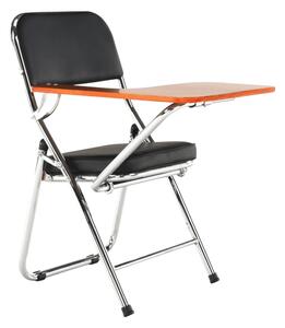 Židle KERTE s deskou na psaní, černá/přírodní