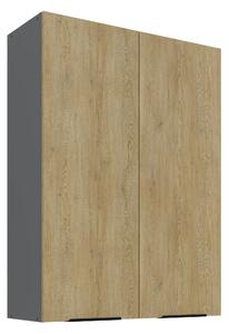 Horní kuchyňská skříňka Carminia 80 G-108 2F (dub cremona + antracit)
