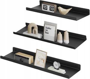 Set 3ks poliček Loftora (černá). Akce -25%. 1121543