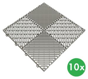 Protiskluzová dlaždice, šedá, 385 x 385 x 17 mm, balení 10 ks