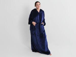 XPOSE® Mikinová deka (prodloužená) - tmavě modrá