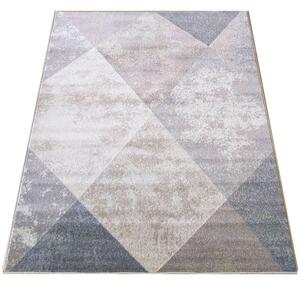 Makro Abra Moderní kusový koberec Vista 05 Geometrický béžový šedý Rozměr: 80x150 cm