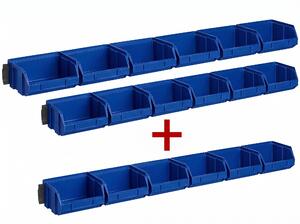 Sada lišty s boxy 2+1 ZDARMA, malé boxy, modrá