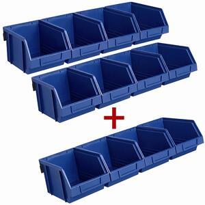 Sada lišty s boxy 2+1 ZDARMA, velké boxy, modrá