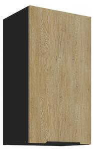 Horní kuchyňská skříňka Carminia 40 G-72 1F (dub cremona + černá)