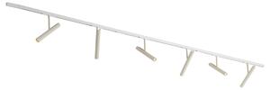 Moderní kolejnicový systém bílý s 6 béžovými bodovými světly 1-fázový - Slimline Avery