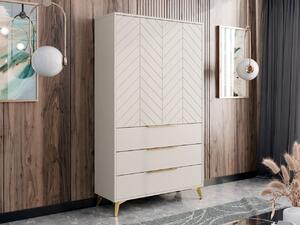 Policová skříň Semprum 2D3SZ (písková béžová). 1122989