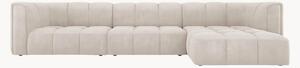Rohová pohovka Francesca Beige & Black, 5místná