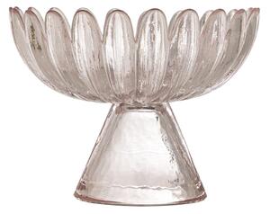Skleněná miska na podstavci Nalu Rose Glass