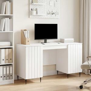 Stůl Bílá s vysokým leskem 142,5 x 50 x 75 cm Kompozitní dřevo 3414589
