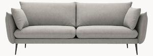 Pohovka Elio Light Grey & Black, 4místná