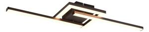 Trio Leuchten R67303132 VIALE - Stropní LED svítidlo v černé barvě 54 x 16cm, 17W, 1860lm, 3000K (Moderní stropní přisazený lustr s natáčecími rameny)