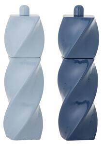 Mlýnek na sůl a pepř Riley Blue – set 2 ks