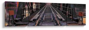 Obraz železničního mostu (170x50 cm)