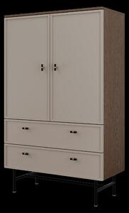 Komoda ELORA 5 2D2S Kombinace barev: Baltic Storm/ Toffee
