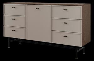 Komoda ELORA 6 1D6S Kombinace barev: Baltic Storm/ Toffee