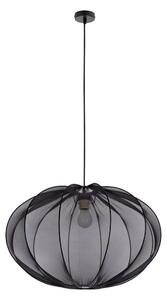 Černé závěsné svítidlo s textilním stínidlem ø 60 cm Mellow – Candellux Lighting