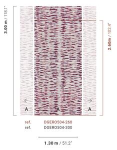Abstraktní obrazová tapeta na zeď, fialová, modrá, Pruhy, DGERO504-260, Erosion, Masureel