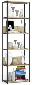 Ak furniture Regál PRAMONI 60x192 cm černý/dub artisan