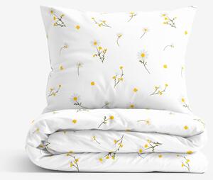 Goldea bavlněné povlečení - heřmánek 140 x 200 a 70 x 90 cm