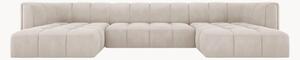 Panoramatická pohovka Francesca Beige & Black, 5místná