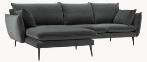 Rohová pohovka Elio Blue Grey & Black I, 5místná